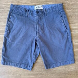 Original Penguin Men's Slate Blue Flat-Front Chino Shorts